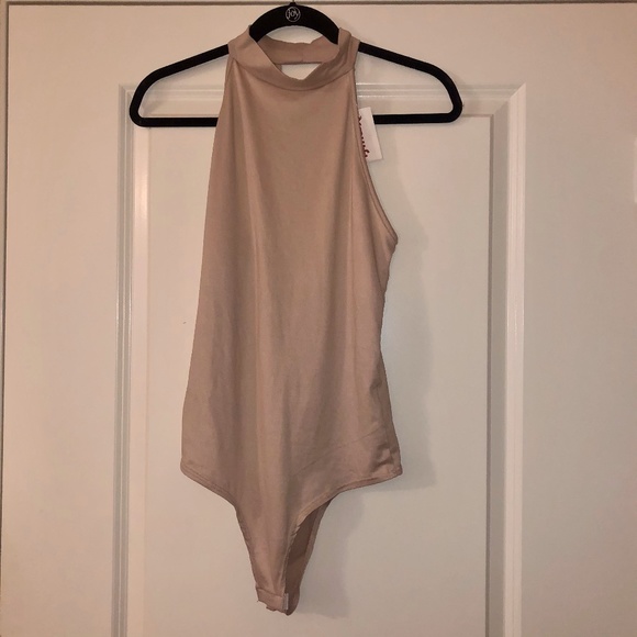 Gaze Blush Light Pink Halter Bodysuit - Picture 1 of 3